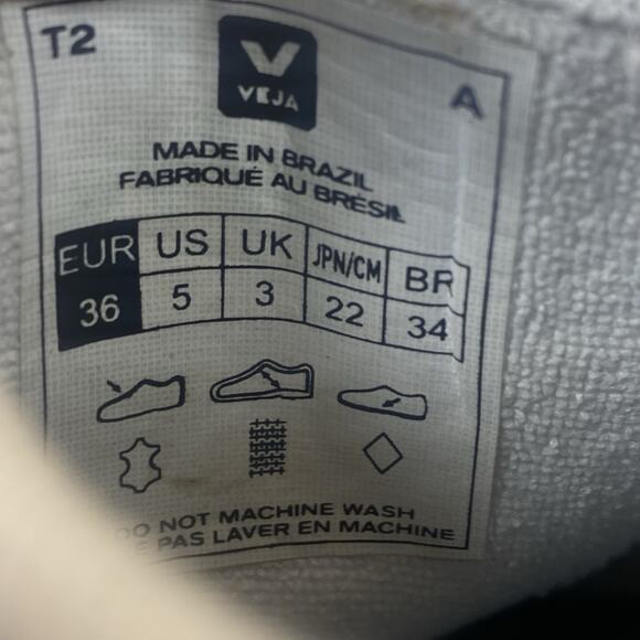 Veja Recife White Platine Womens White Bronze Size 5 Chromefree Leather Shoes - Picture 8 of 9